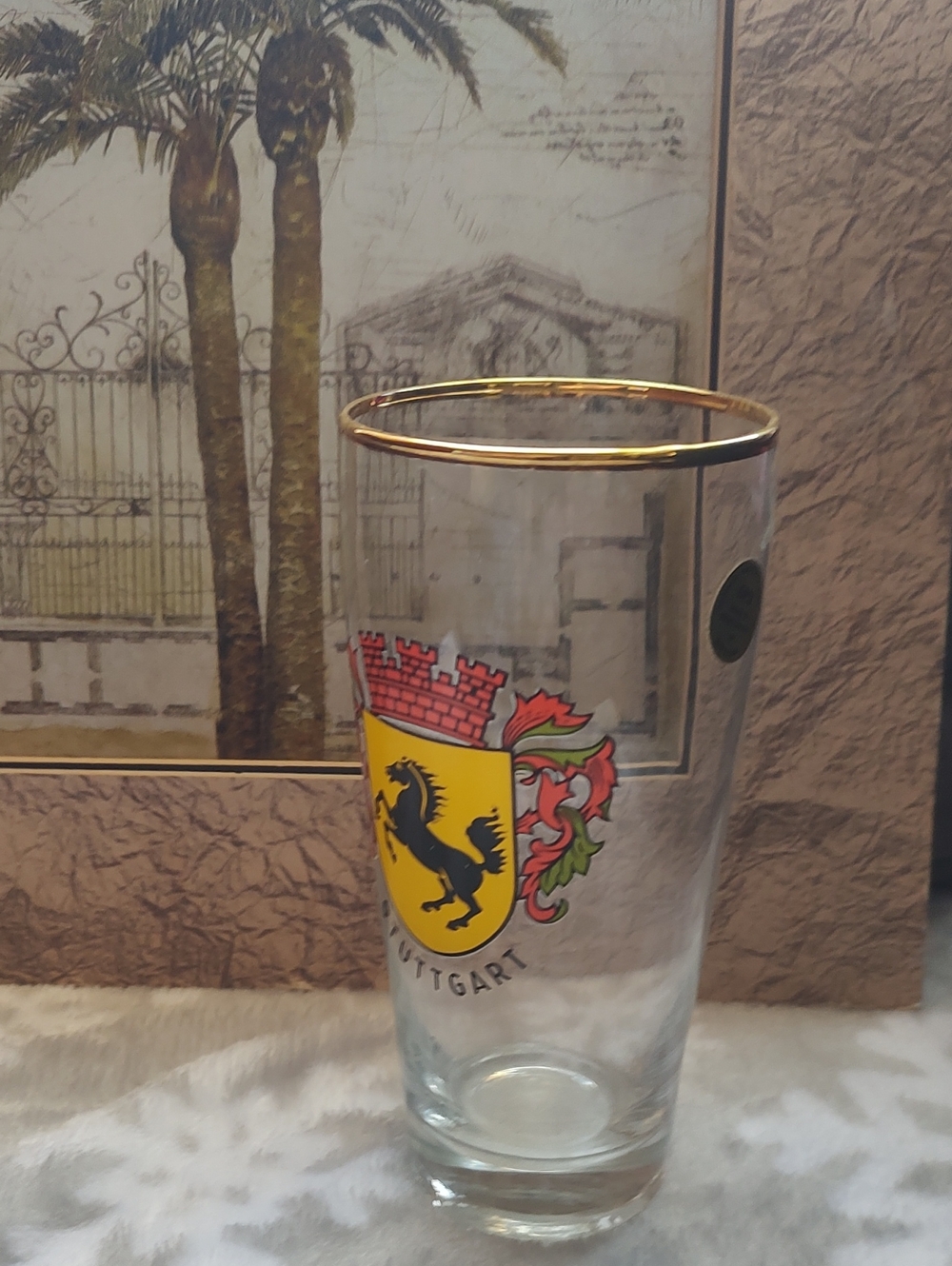 German Glass/Stuttgart//Crest Gold-Rimmed - Picture 2 of 8